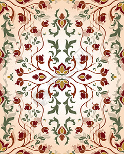 罗马花卉装饰品东方地毯纺织披肩和任何表面的模板背景图片