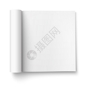 白背景方形格式的滚动页面空开的杂志模板准备设计图片