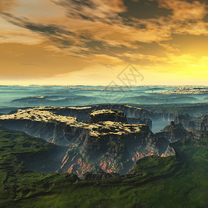 雅鲁藏布大峡谷风景3D使奇幻的外星行远设计图片