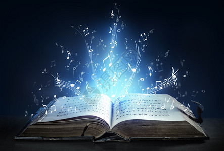 古代歌曲之书中的音乐笔记图片