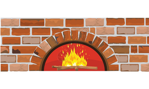 砖墙上的火柴烤炉平板和固体颜色设计图片