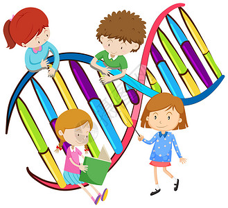 儿童和人类DNA插图图片