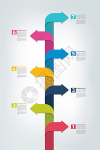 时间线垂直报告模板图表计划一步的逐图片