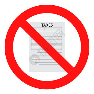 禁止税图标平板财务资金标志矢量图片