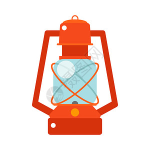 隔热条红矢量隔热插图用于登山旅行舒适的煤氧灯插画