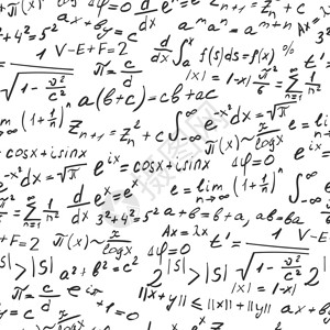 数学定理符号和公式主题的无缝背景图片