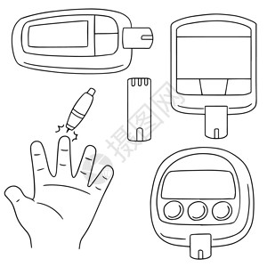 向量组的血糖监测仪图片