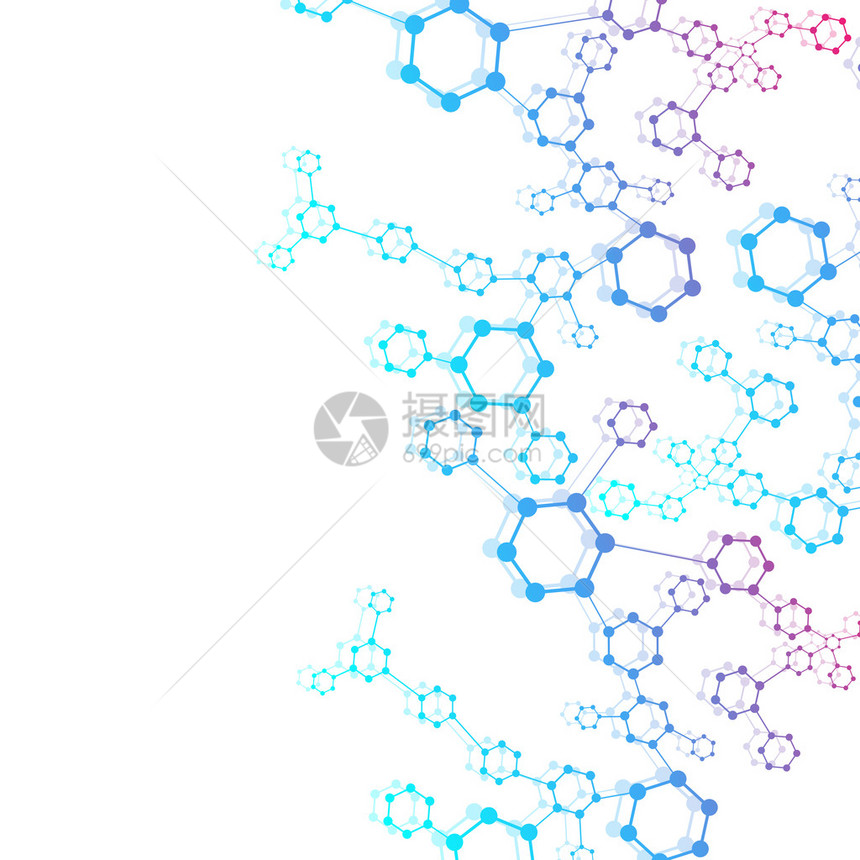 结构分子和通讯Dna原子神经元您设计的科学概念带点的连接线医学技术化学科学图片