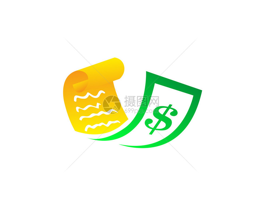 美元和钞票的矢量设计图片