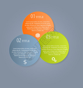 展示教育网络设计横幅小册子传单橙色和绿色标签的商业信息图样图片
