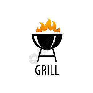 烧烤工具的标志设计模图片