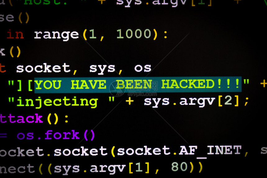 与您的图形用户界面被黑客信息互联网攻击的概念所覆盖info图片