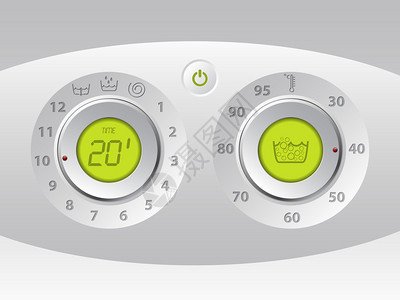 洗衣机手动和数字控制面图片