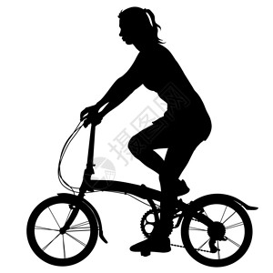 骑自行车的女孩的轮图片
