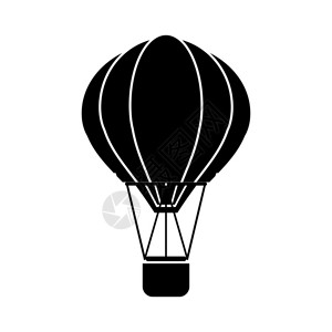热气球图标运输车辆旅行和出行主题孤立和光影设计图片
