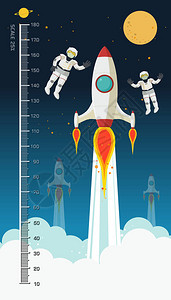 儿童身高计背景米空间主题10至180厘米的背景图片