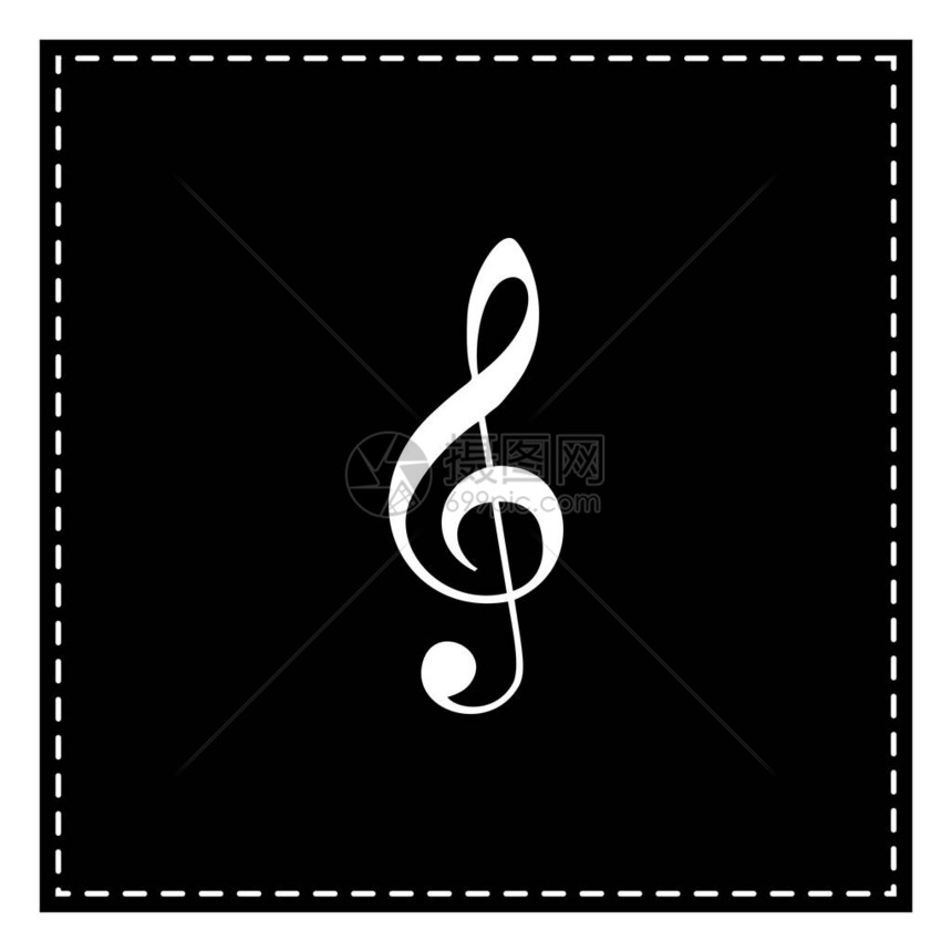 音乐小提琴切片标志图片