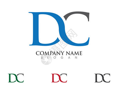 D字母Logo业务模版背景图片
