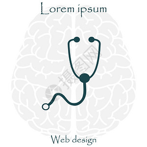 听诊器web图标矢量图图片
