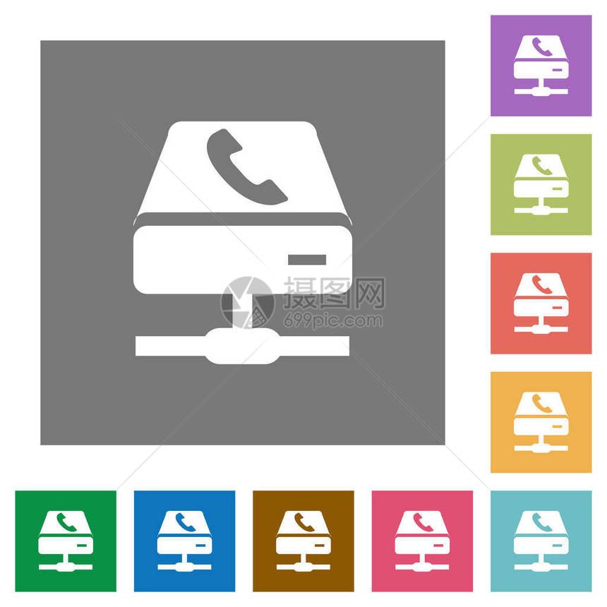 VoIP服务于简单颜色平方背景图片