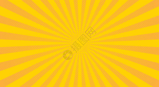 带有黄点的亮光束背景具有半调点设计的摘要背背景图片
