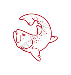 印标志的Trout鱼图片