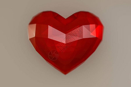 孤立的心石的3d插图背景图片