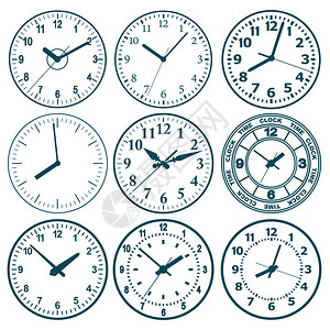 时钟平板图标世界时间概念商业背景互联网营销图片