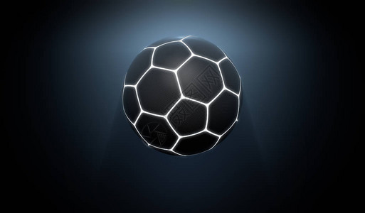 开创性黑色纹理足球的未来运动概念设计图片