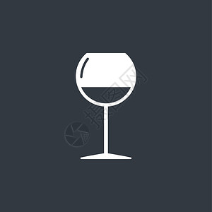 这是葡萄酒玻璃图标的矢量插图Gob图片