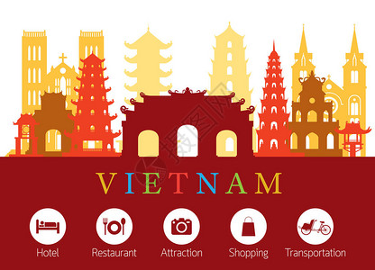 芽庄越南城市风景旅行设计图片