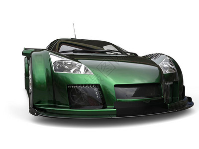 大金属绿色赛车超级豪华轿车图片