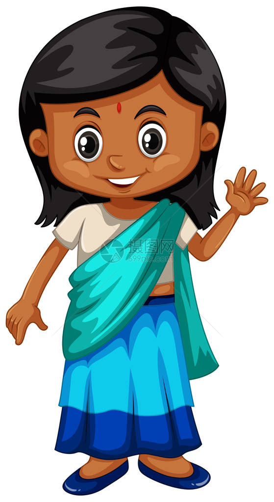 传统服装插图中的SriL图片