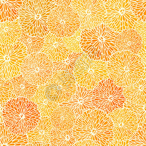 切割大量柑橘类水果的抽象无缝背景图片