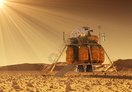 火星太阳之行星际空间站的后向舱单元图片