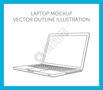笔记本电脑Macbook模拟插画