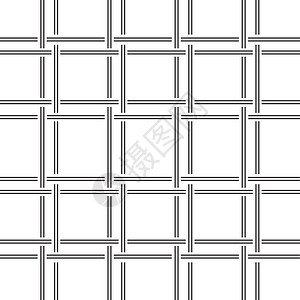 几何模式黑白线和黑线编织简单打印图片