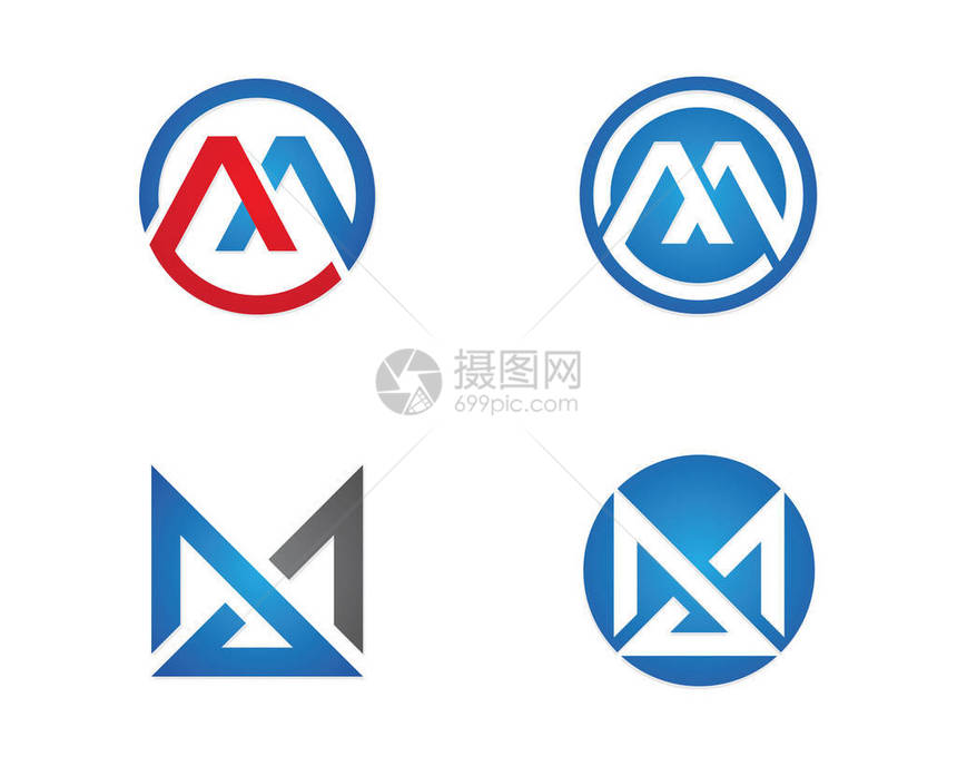 M字母Logo业务模版图片