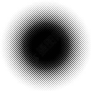 黑色半调圆形渐变斑点矢量图背景图片