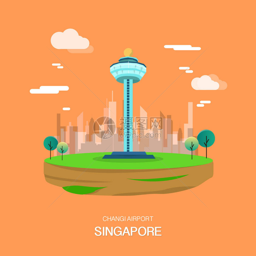 新加坡Changi机场地图片