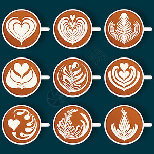 Latte系列艺术白背景图片