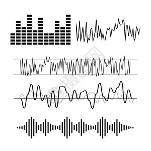 信号波组模拟信号和数字图片