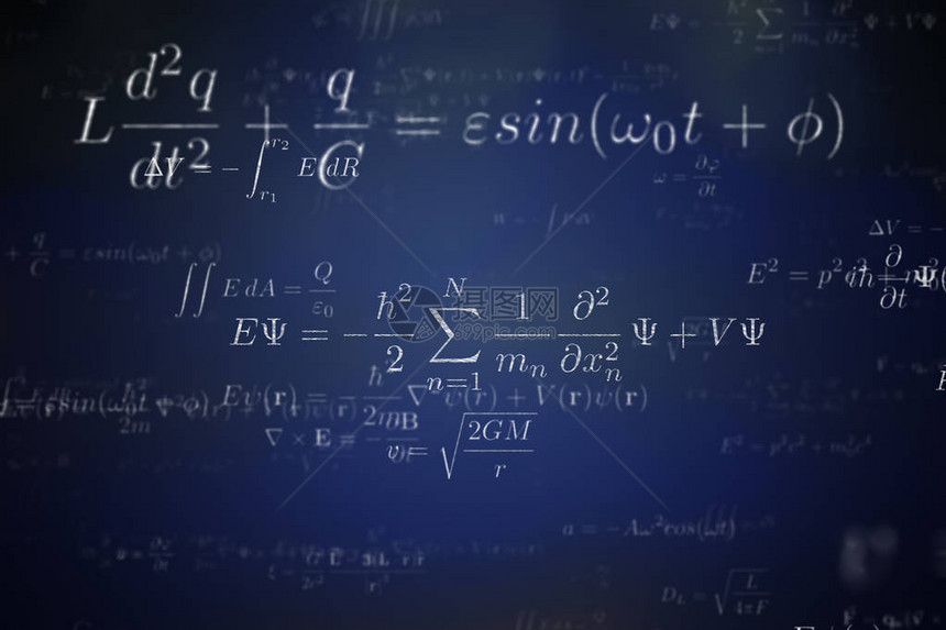 许多物理方程式和公式的背景3图片
