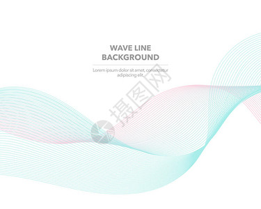 高精度抽象矢量网状梯度波浪线前期图片