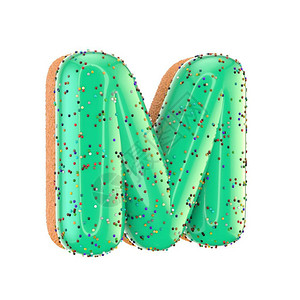 甜圈字母M大写图片