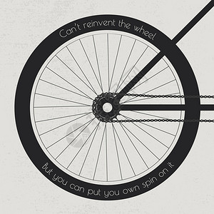 轮胎上引号的自行车轮不能重新发明轮子图片