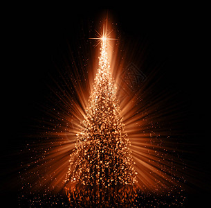 圣诞树美丽的灯光图片