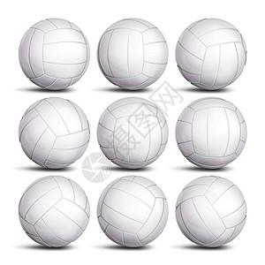 现实的排球立方体经典圆白球不同观点背景图片