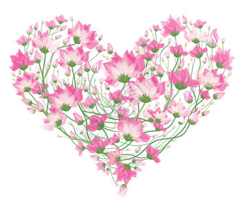 矢量粉色花卉背景图片