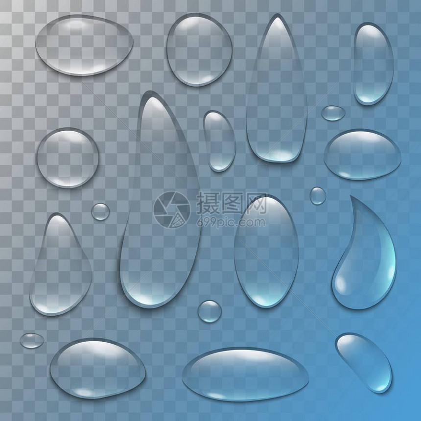 具有创意的矢量说明纯净清水雨滴图片